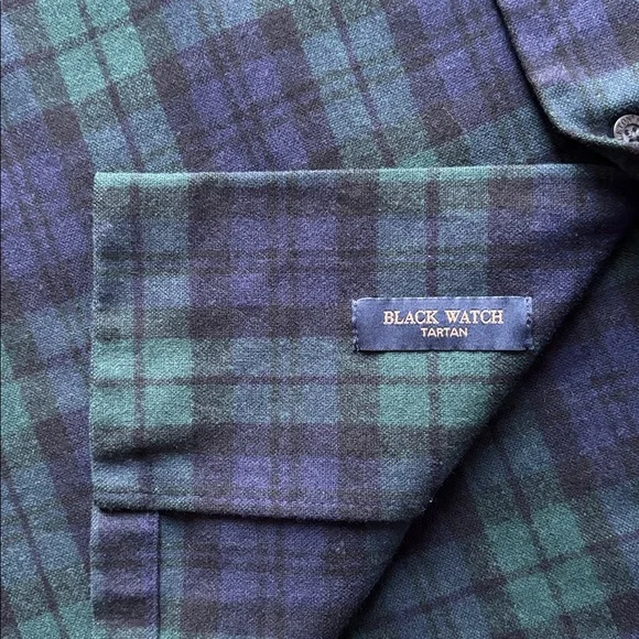 Pendleton Original Board Shirt Authentic Black Watch Tartan Wool Loop Collar XL - Picture 6 of 12